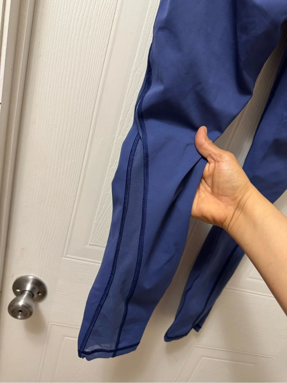 lululemon athletica Navy Blue Women's Pants with Size Button Detail